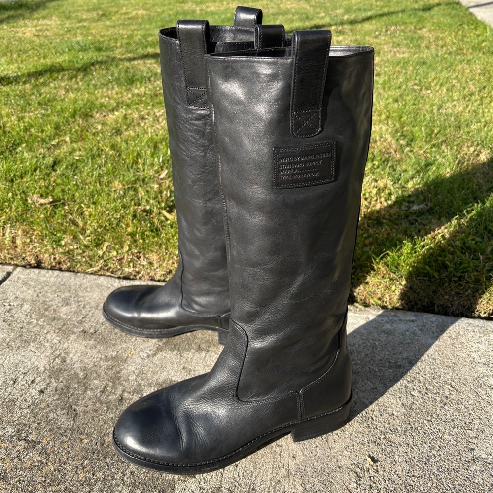 Marc by Marc Jacobs black leather boots, size 39 (8.5)
